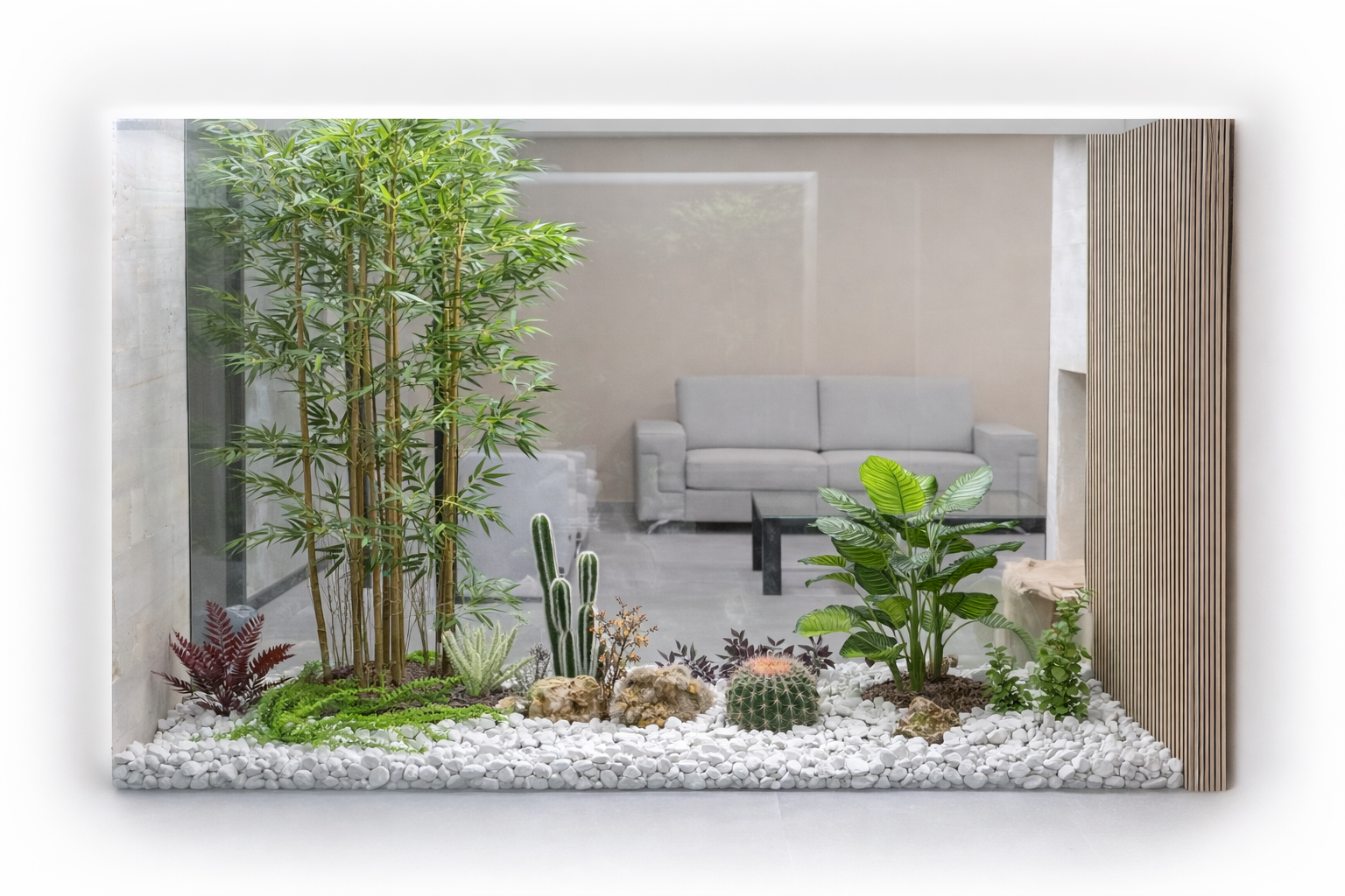 Jardinería artificial de interior