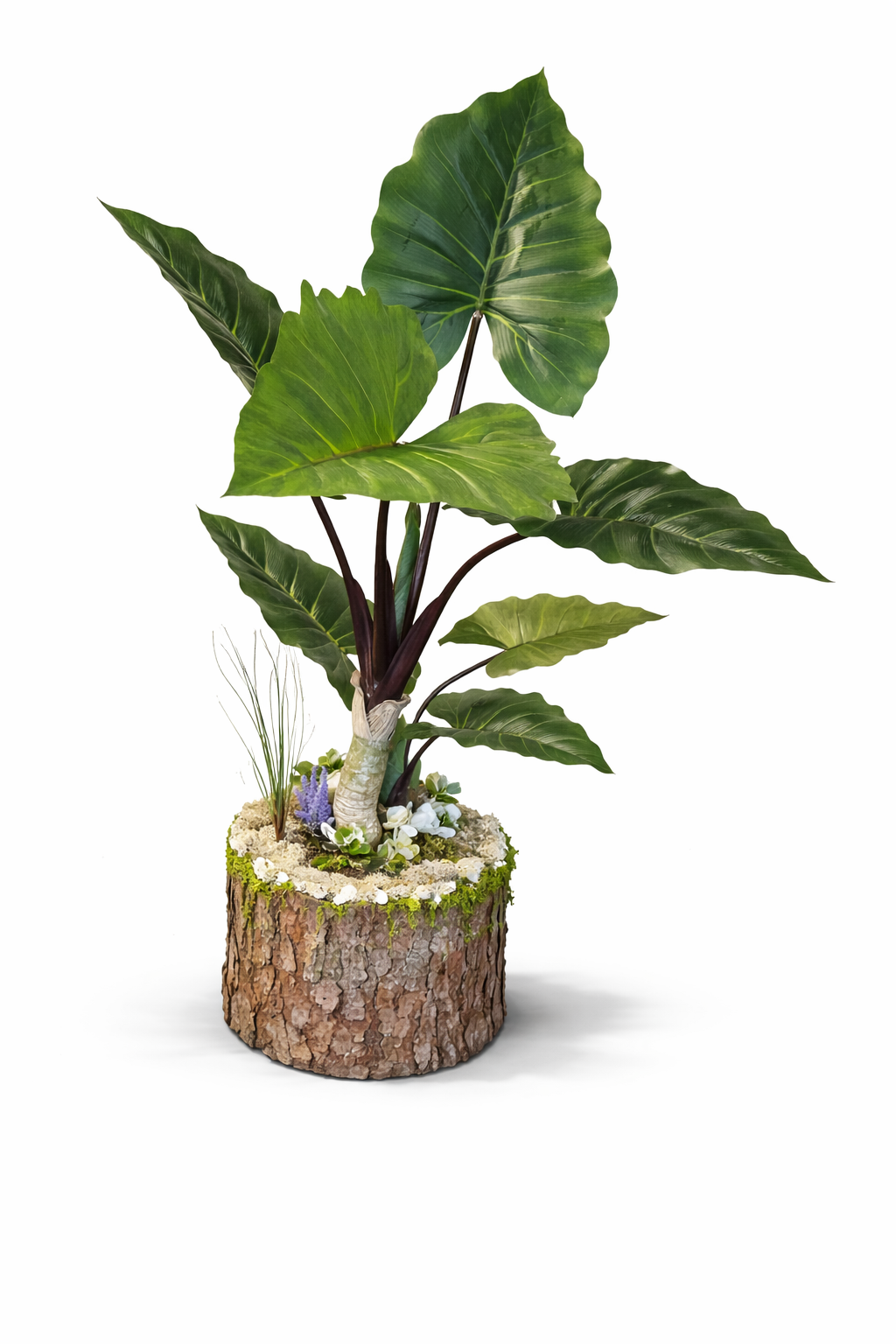 Pieza decorativa vertical de vegetación artificial a medida