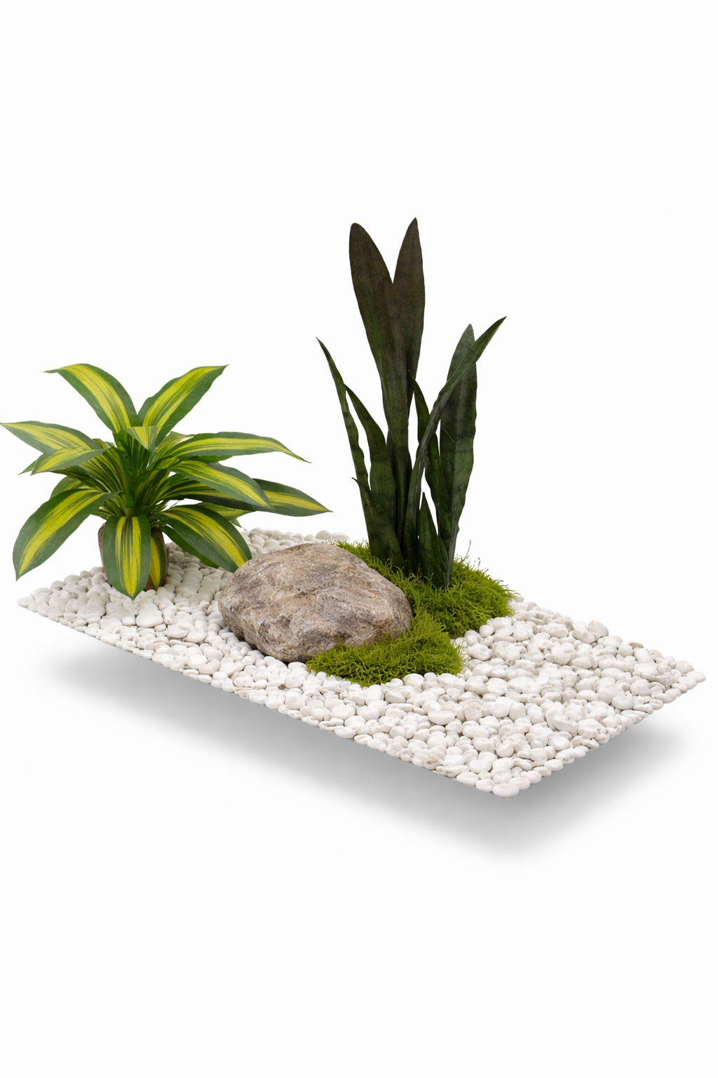 Composición decorativa aislada de plantas artificiales